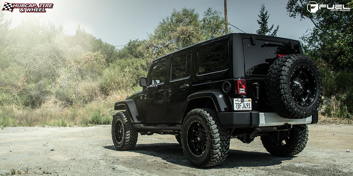 vehicle gallery/jeep wrangler fuel hostage d531 0X0  Matte Black wheels and rims